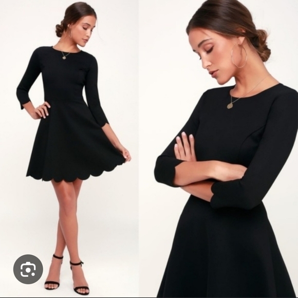 Lulus Dresses & Skirts - Lulus Cumulonimbus Cloud Black Skater Dress Size Small
